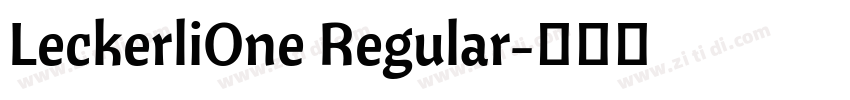 LeckerliOne Regular字体转换 LeckerliOne Regular字体转换